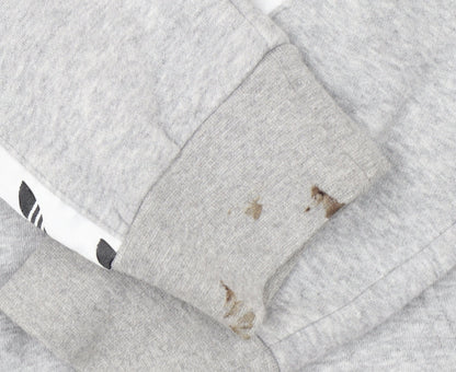 Mens UK Size S adidas Grey 1/2 Zip Hoodie