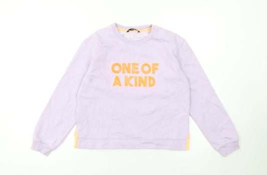 George Girls Purple Pullover Sweatshirt 11-12 Years 'One Of A Kind' Graphic