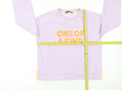 George Girls Purple Pullover Sweatshirt 11-12 Years 'One Of A Kind' Graphic