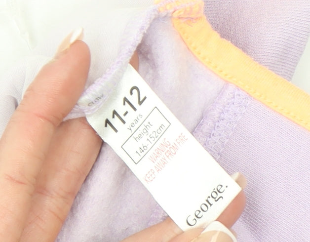 George Girls Purple Pullover Sweatshirt 11-12 Years 'One Of A Kind' Graphic