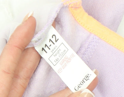 George Girls Purple Pullover Sweatshirt 11-12 Years 'One Of A Kind' Graphic