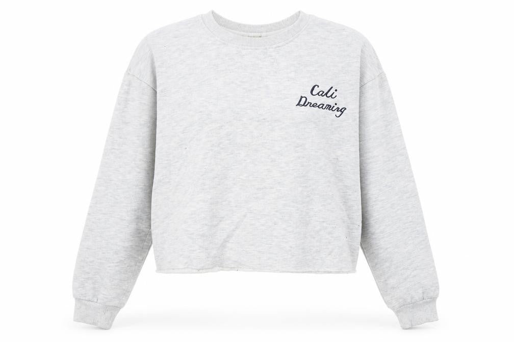 Womens UK Size M blanc ciel Grey Pullover Sweatshirt