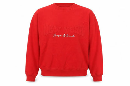 Womens UK Size 8 Public Planet Red Pullover Sweatshirt