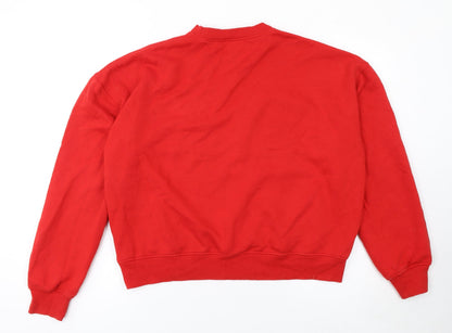 Womens UK Size 8 Public Planet Red Pullover Sweatshirt