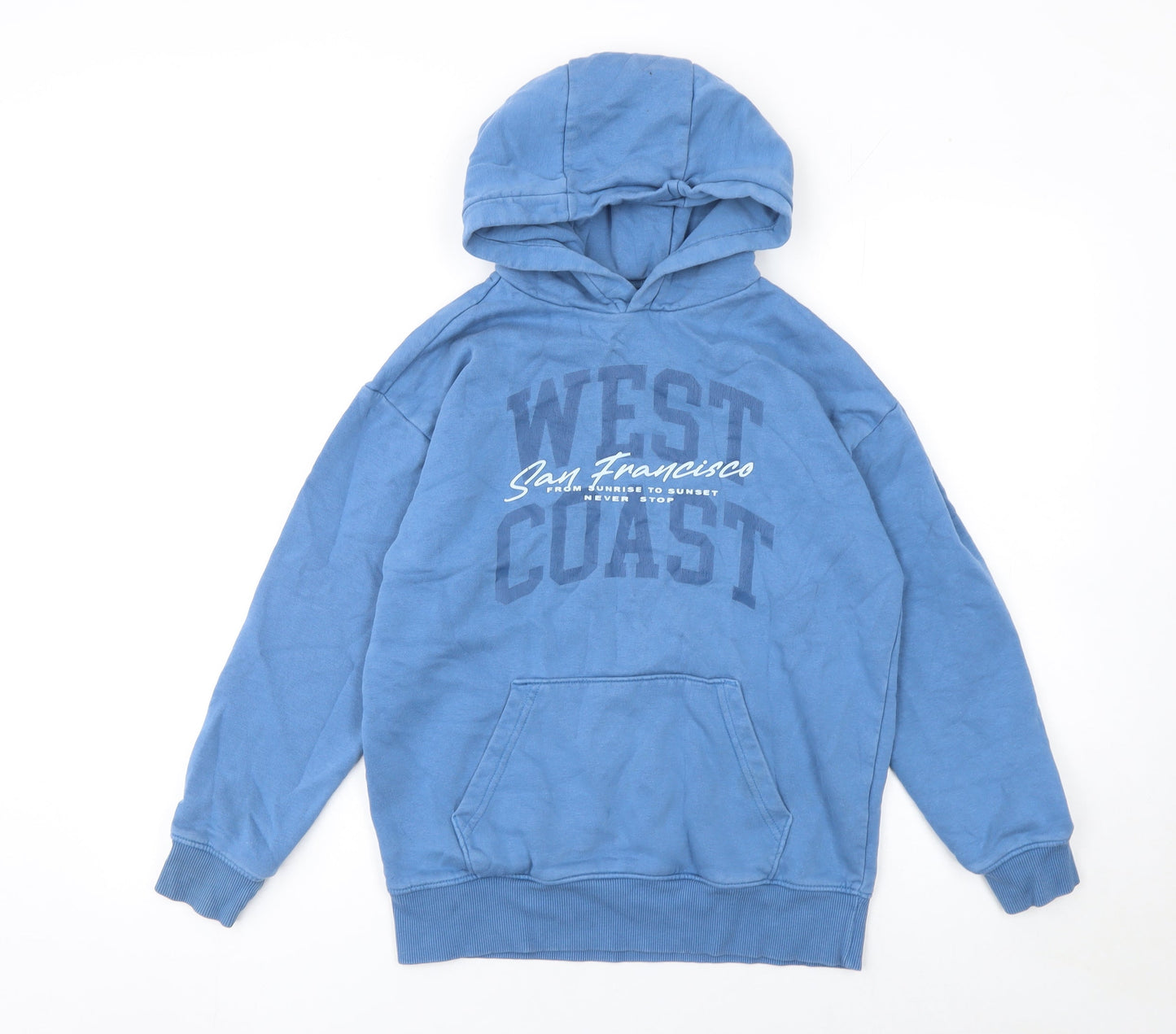 Boys UK Size 11-12 Years F&F Blue Pullover Hoodie