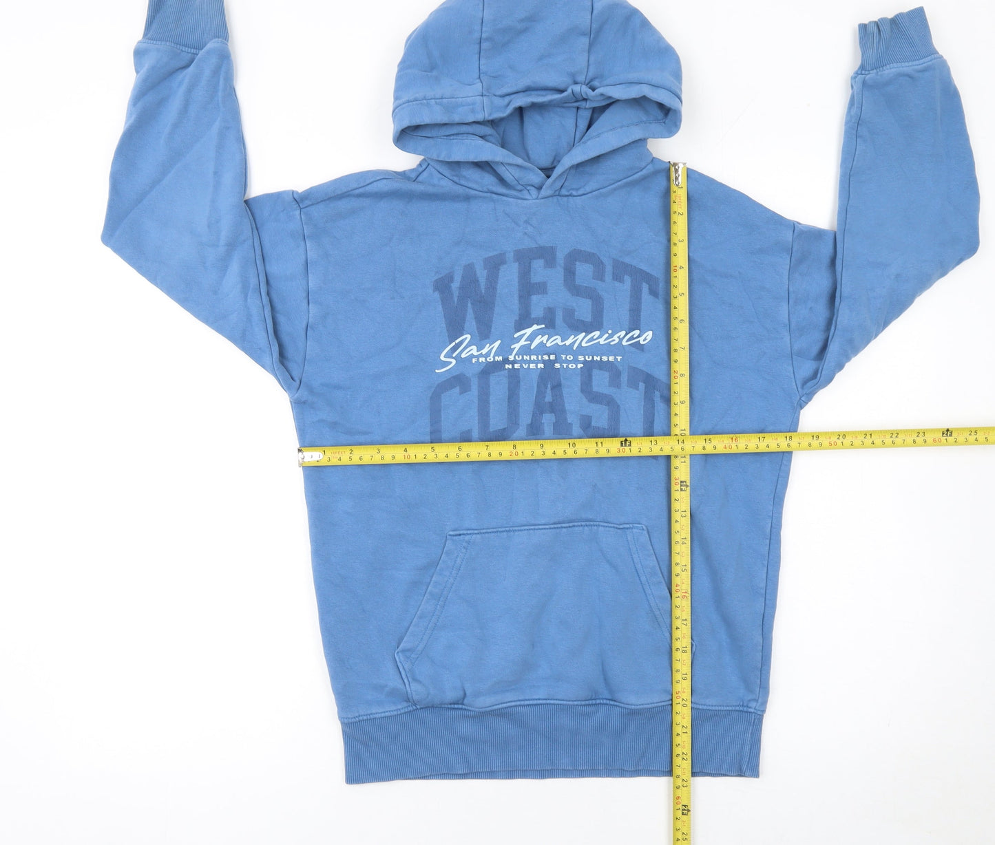 Boys UK Size 11-12 Years F&F Blue Pullover Hoodie