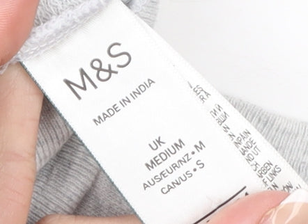 Womens UK Size M Marks and Spencer Grey Pullover Sweatshirt