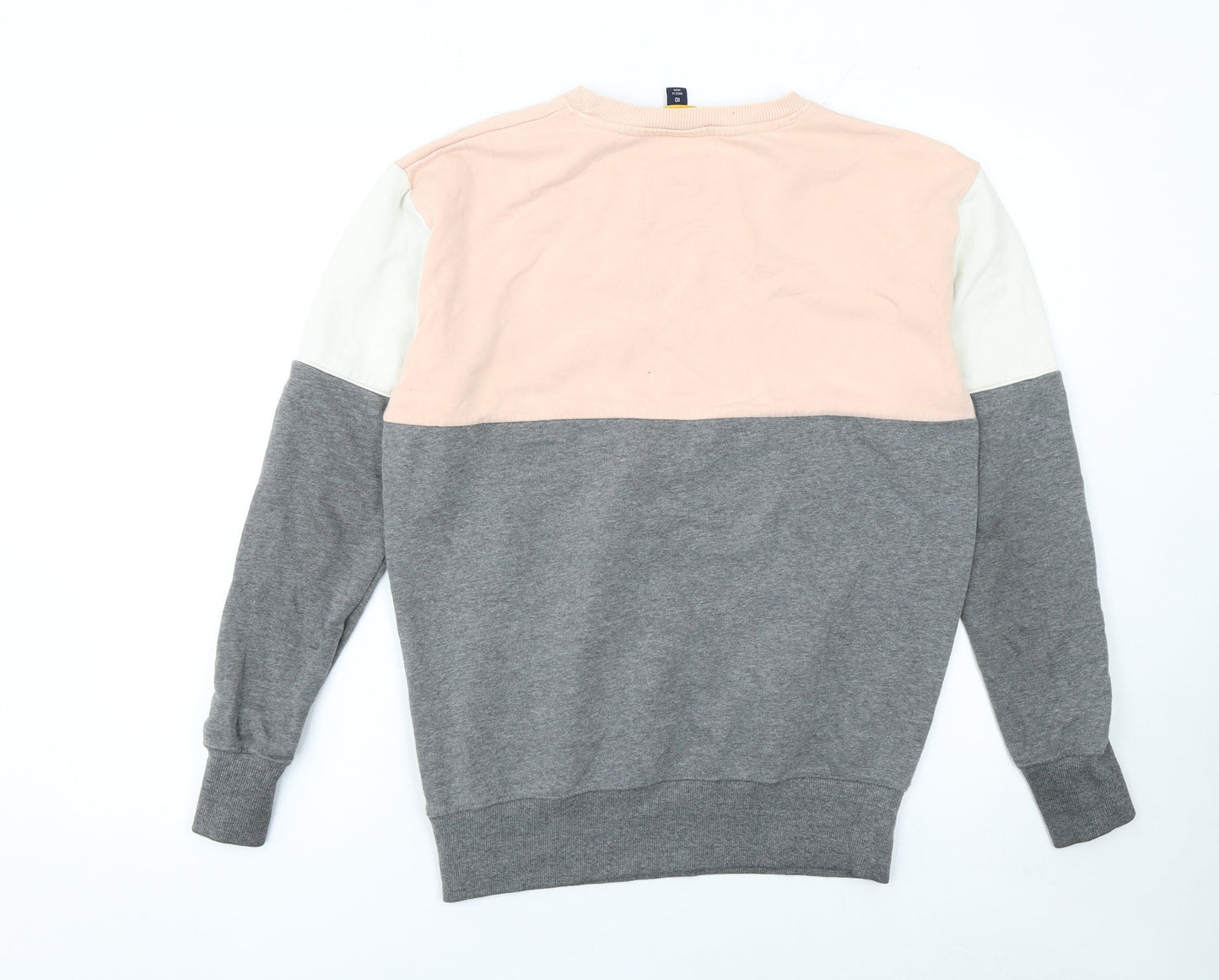 Ellesse Womens Grey Pink Colourblock Logo Sweatshirt Size 10