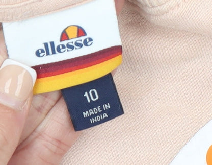 Ellesse Womens Grey Pink Colourblock Logo Sweatshirt Size 10