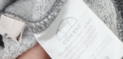 Ellesse Womens Grey Pink Colourblock Logo Sweatshirt Size 10