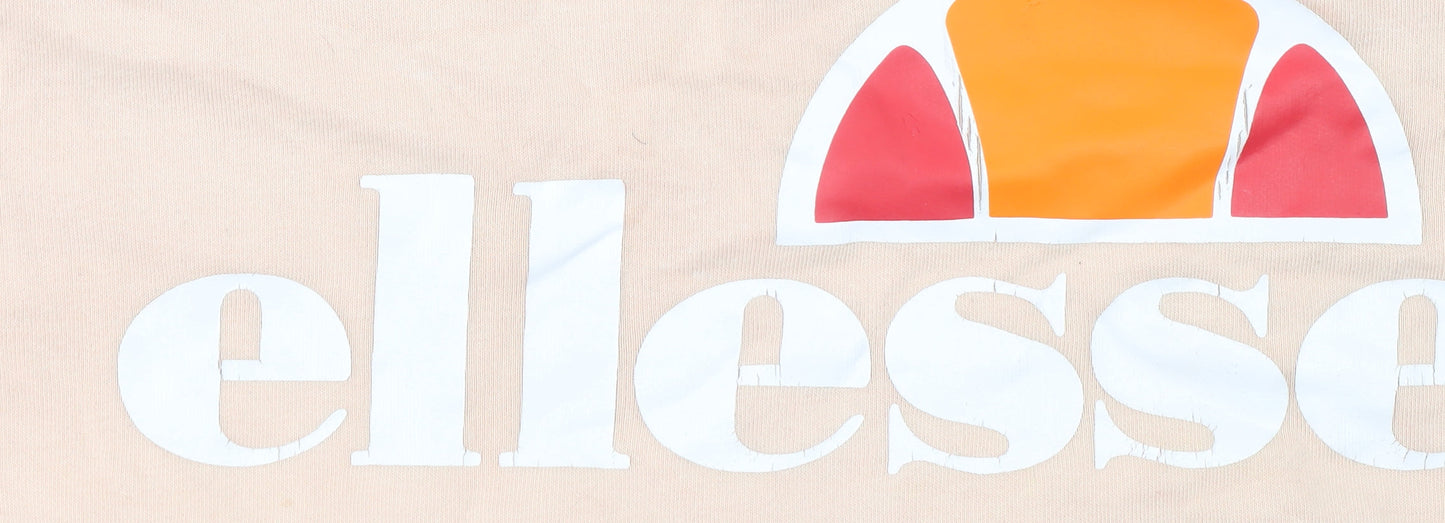 Ellesse Womens Grey Pink Colourblock Logo Sweatshirt Size 10