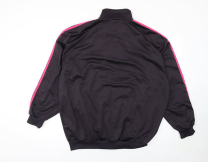 Adidas Women’s Black Pink Full Zip Sweatshirt Size L Polyester