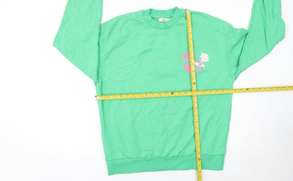 Womens UK Size M Pangaia Green Pullover Sweatshirt