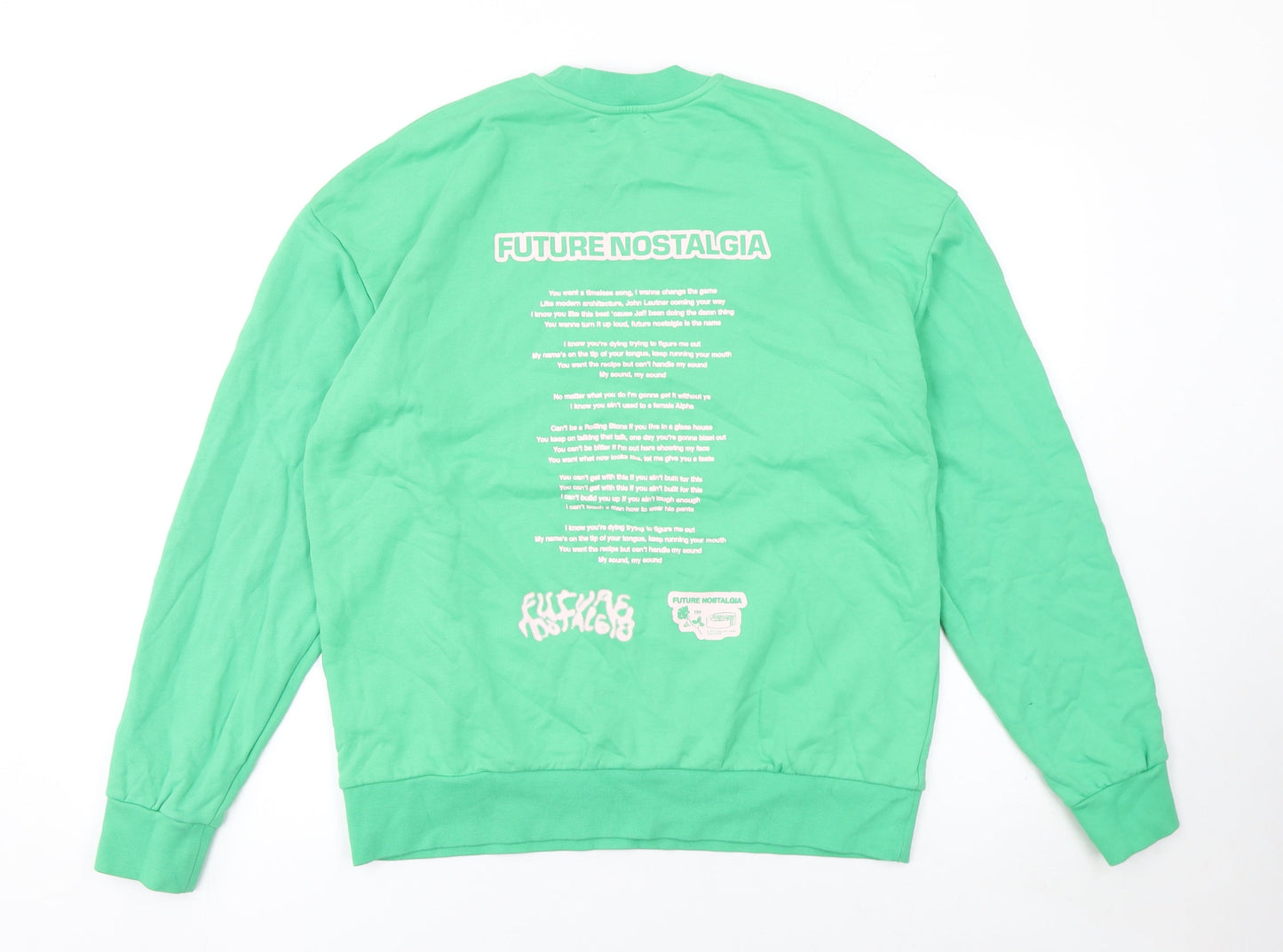Womens UK Size M Pangaia Green Pullover Sweatshirt