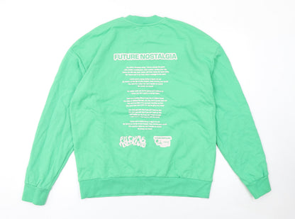 Womens UK Size M Pangaia Green Pullover Sweatshirt
