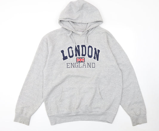Zone One Men's Grey London England Pullover Hoodie XL