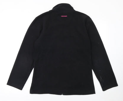 HEAD Women's Black Size 12 Fleece Full Zip Active Jacket