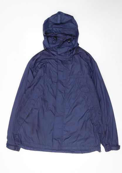Mens UK Size L Rock Ice Blue Rain Coat