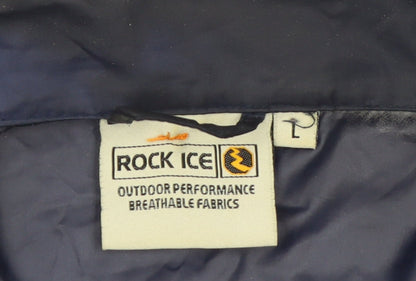 Mens UK Size L Rock Ice Blue Rain Coat
