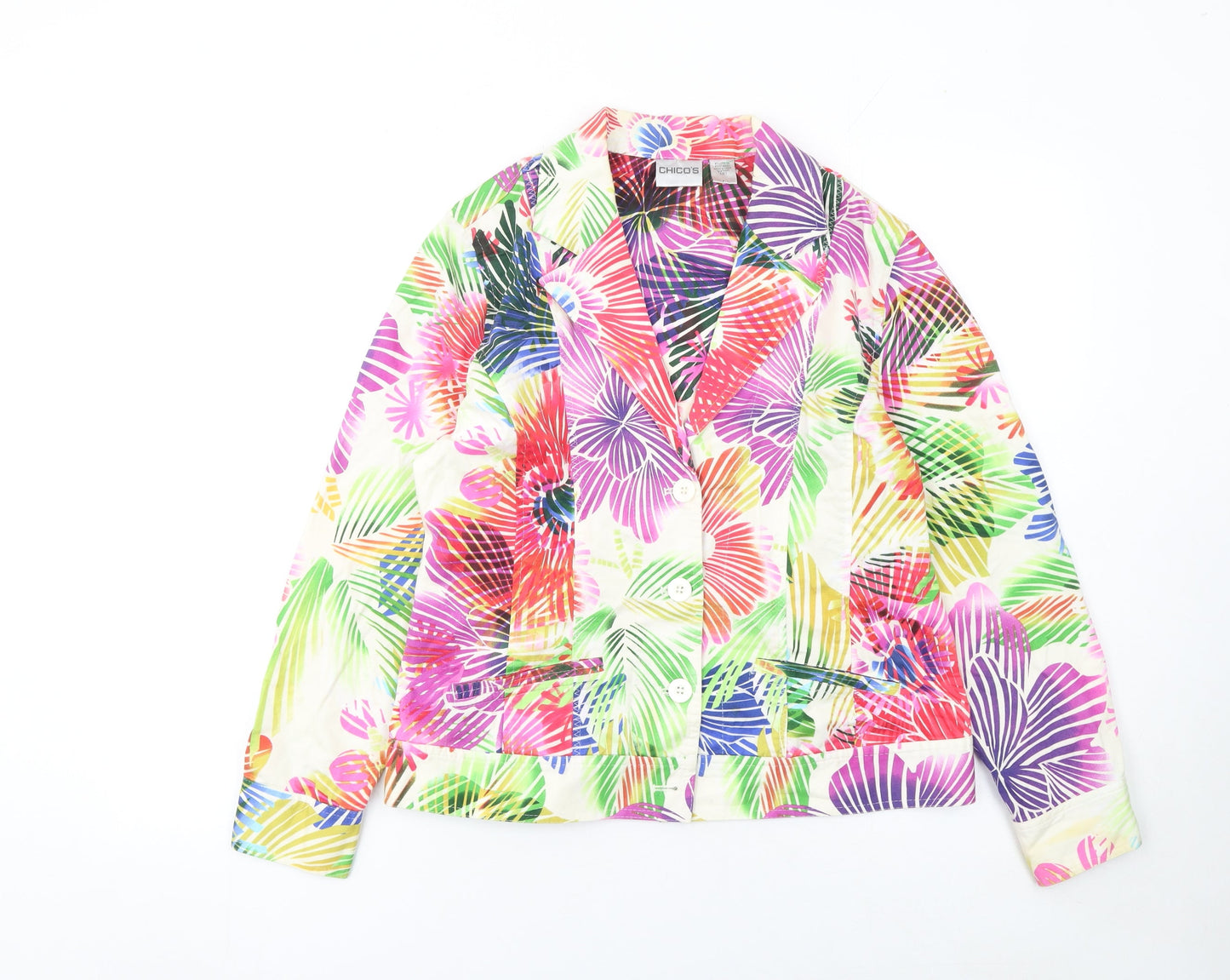 Womens UK Size 12 Chico's Regular Multicoloured Blazer