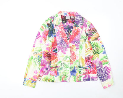 Womens UK Size 12 Chico's Regular Multicoloured Blazer