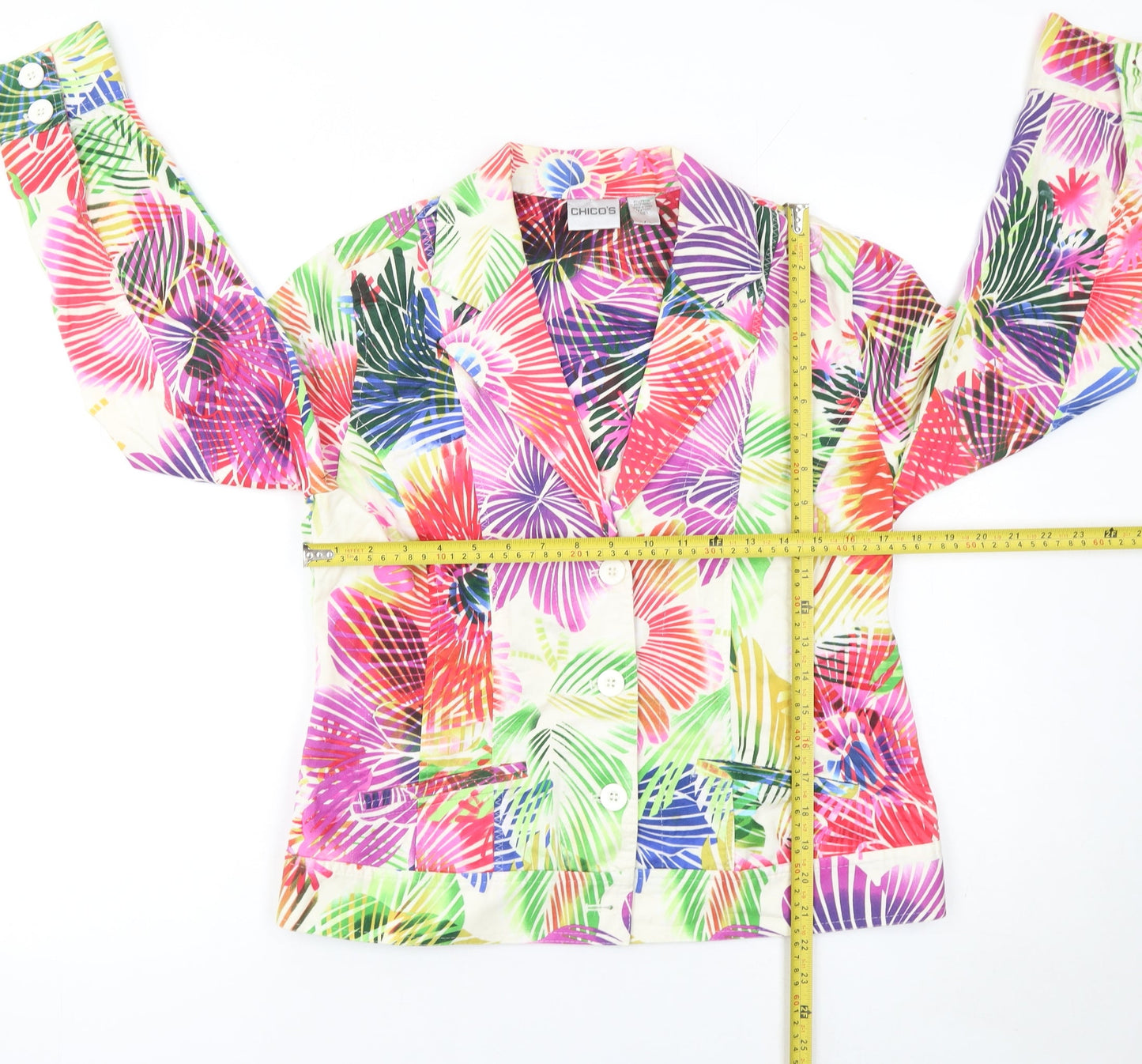 Womens UK Size 12 Chico's Regular Multicoloured Blazer