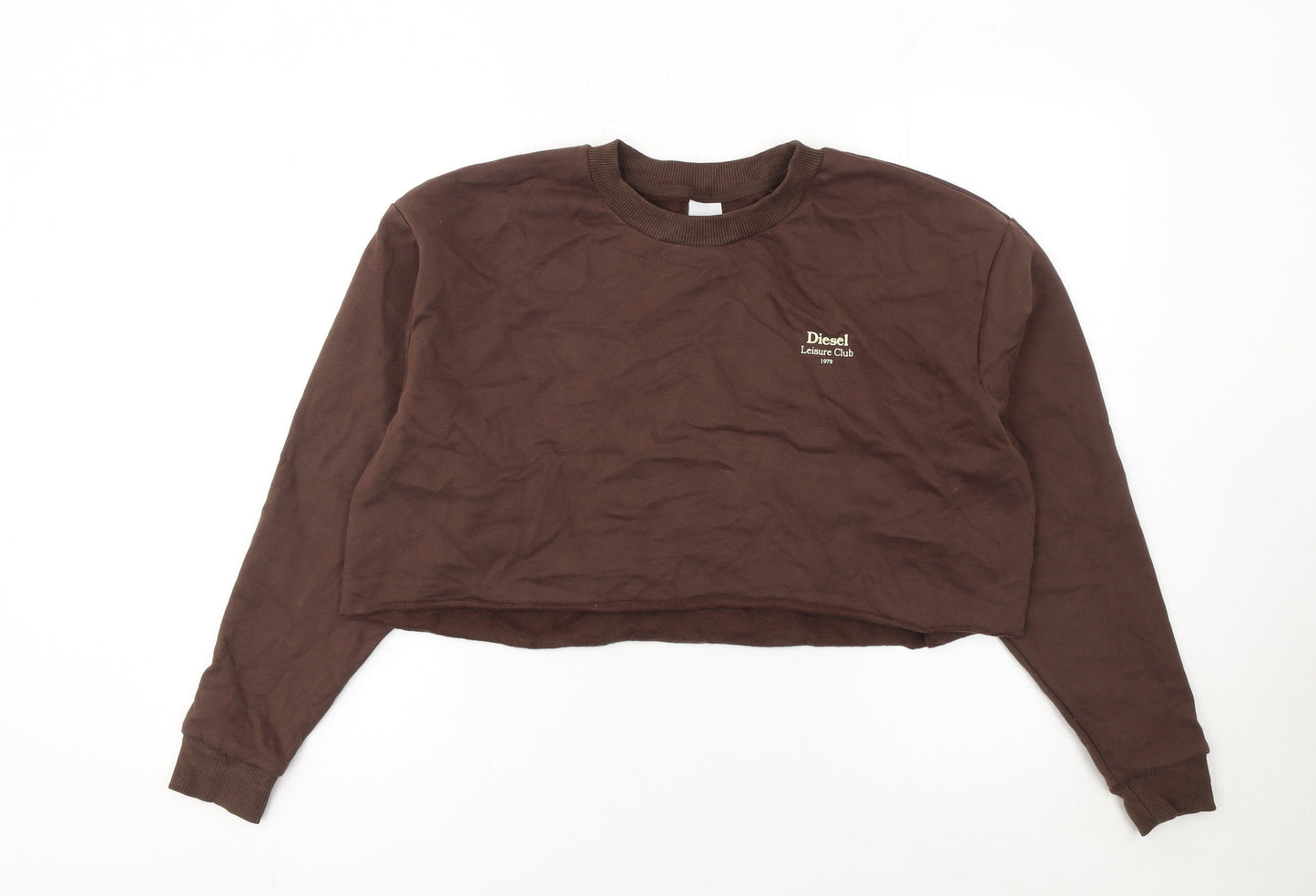 Womens UK Size M Diesel Brown Pullover Sweatshirt
