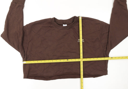 Womens UK Size M Diesel Brown Pullover Sweatshirt