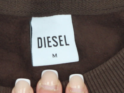 Womens UK Size M Diesel Brown Pullover Sweatshirt