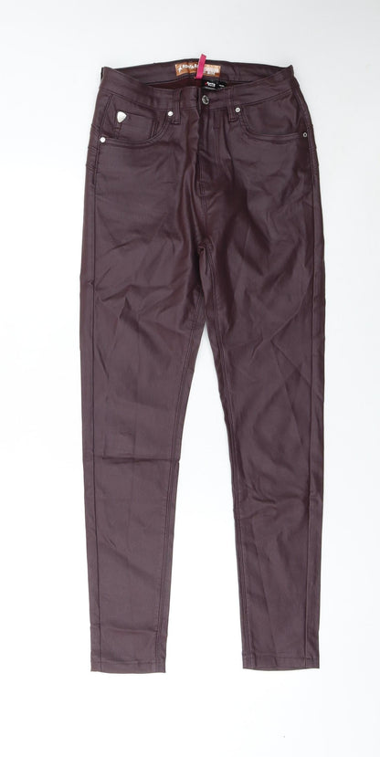 Womens UK Size 10 Rant & Rave Slim Fit Jegging Brown Trousers