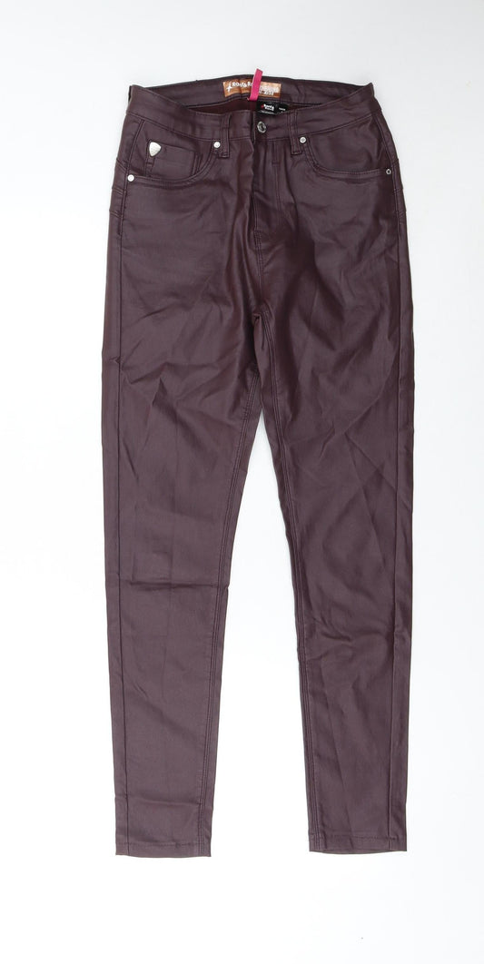 Womens UK Size 10 Rant & Rave Slim Fit Jegging Brown Trousers