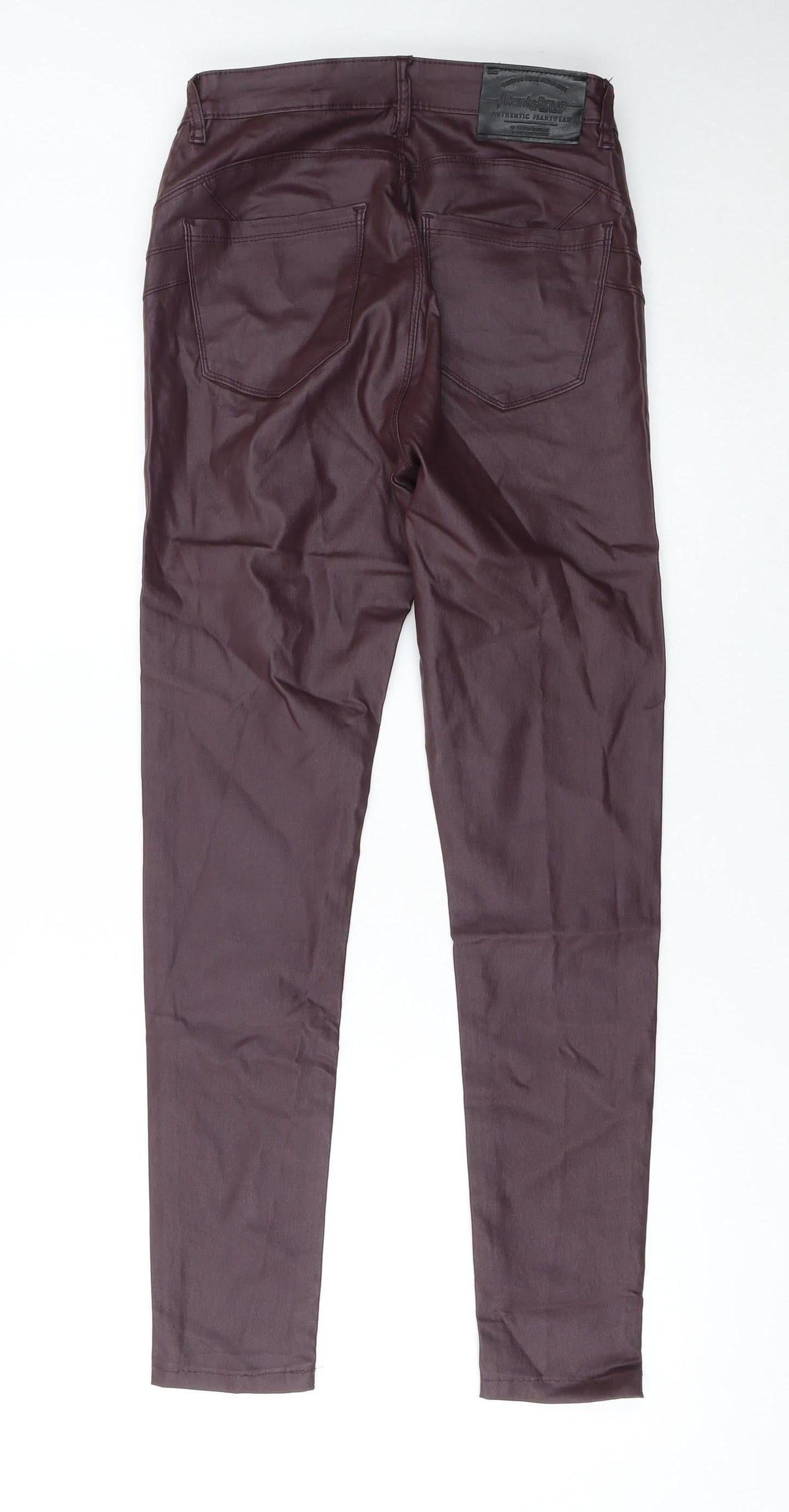 Womens UK Size 10 Rant & Rave Slim Fit Jegging Brown Trousers