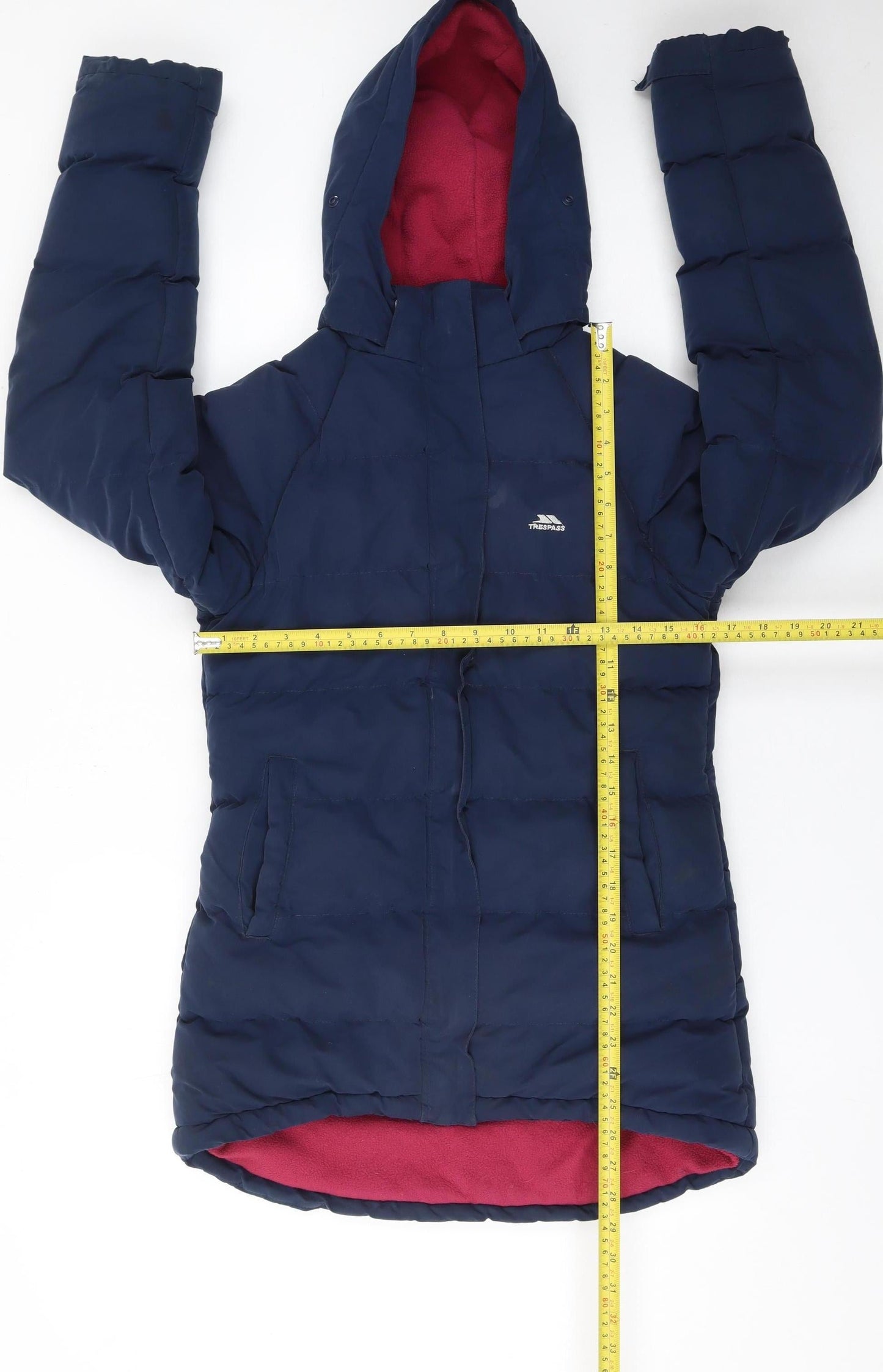 Girls UK Size 11-12 Years Trespass Blue Puffer Jacket