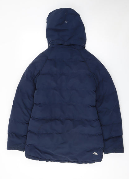 Girls UK Size 11-12 Years Trespass Blue Puffer Jacket