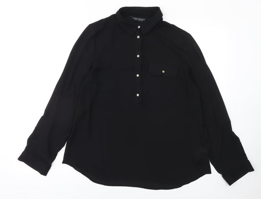 Womens UK Size 12 Dorothy Perkins Black Basic Blouse