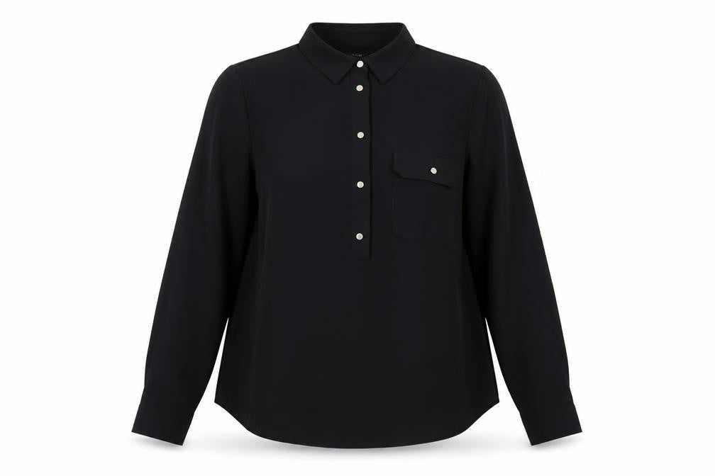 Womens UK Size 12 Dorothy Perkins Black Basic Blouse