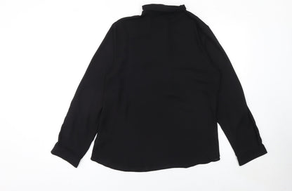 Womens UK Size 12 Dorothy Perkins Black Basic Blouse