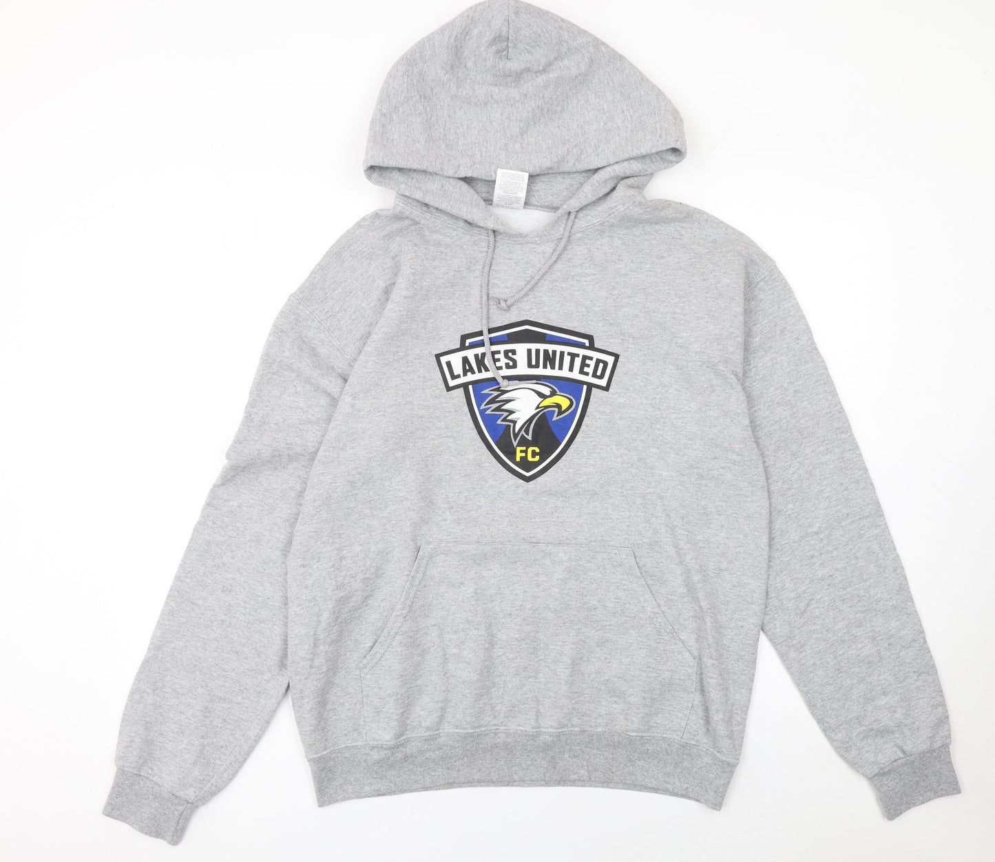 Mens UK Size M JERZEES Grey Pullover Hoodie