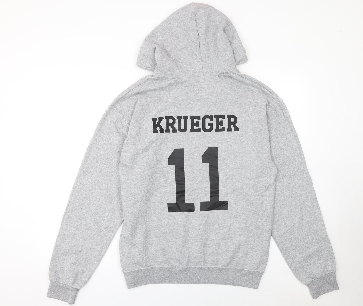 Mens UK Size M JERZEES Grey Pullover Hoodie