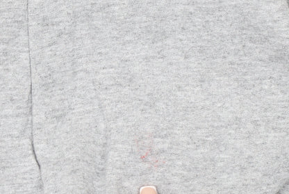 Mens UK Size M JERZEES Grey Pullover Hoodie