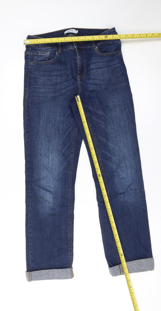 b.young Women Blue Size 29 Straight Jeans Denim Mid Rise