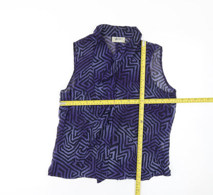 Womens UK Size 12 Voici Purple Camisole Blouse