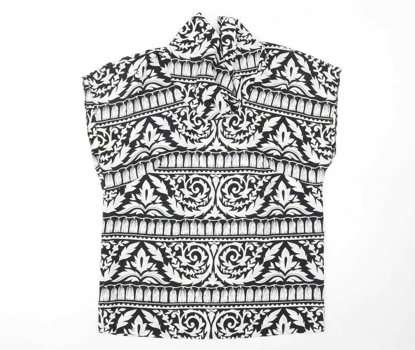 Womens UK Size 12 Hardob Black Tunic Blouse
