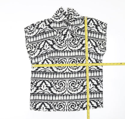 Womens UK Size 12 Hardob Black Tunic Blouse