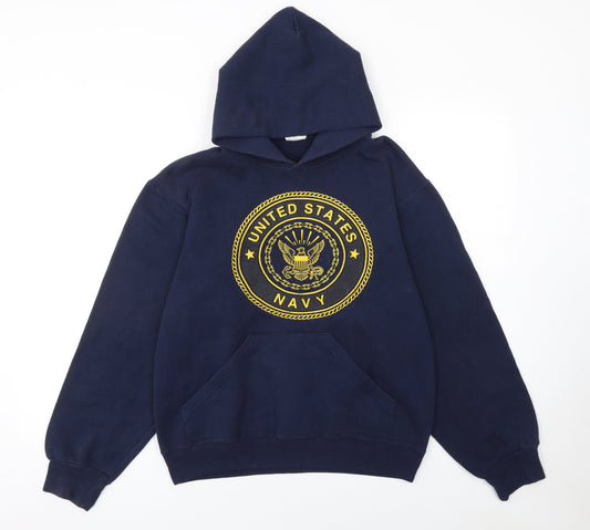 Womens UK Size S Soffe Blue Pullover Hoodie