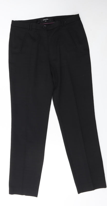 Womens UK Size 10 MORE & MORE Regular Fit Business Formal Workwear Black Trouser