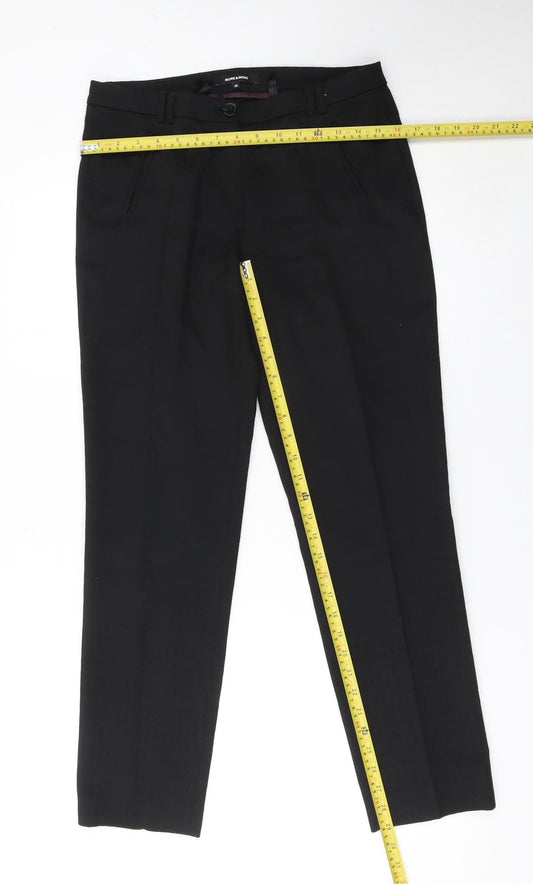 Womens UK Size 10 MORE & MORE Regular Fit Business Formal Workwear Black Trouser