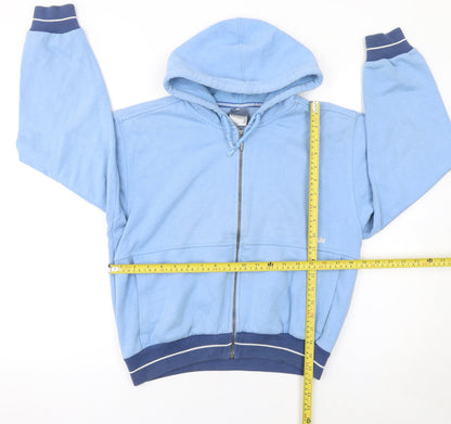 Nike Women’s Blue Full Zip Hoodie XS 88% Cotton Casual Zip Front
