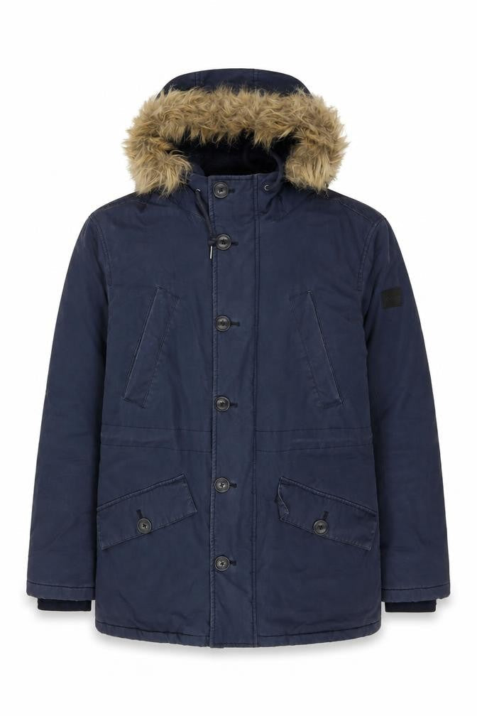 Mens UK Size S Farah Blue Parka Coat
