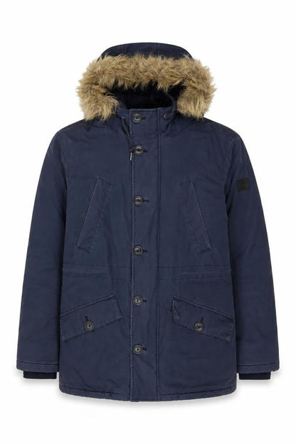 Mens UK Size S Farah Blue Parka Coat